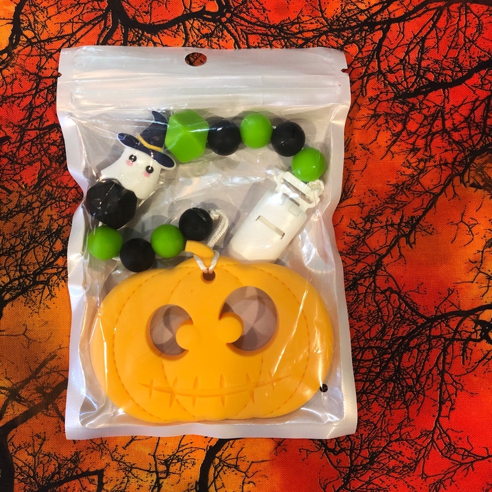 Kids Halloween silicone teether / chew beads